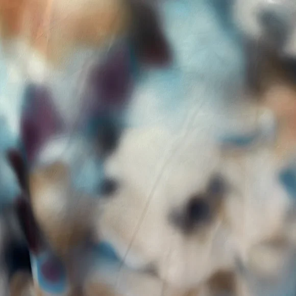 Zara watercolor satin effect top! Sz L - Picture 5 of 6